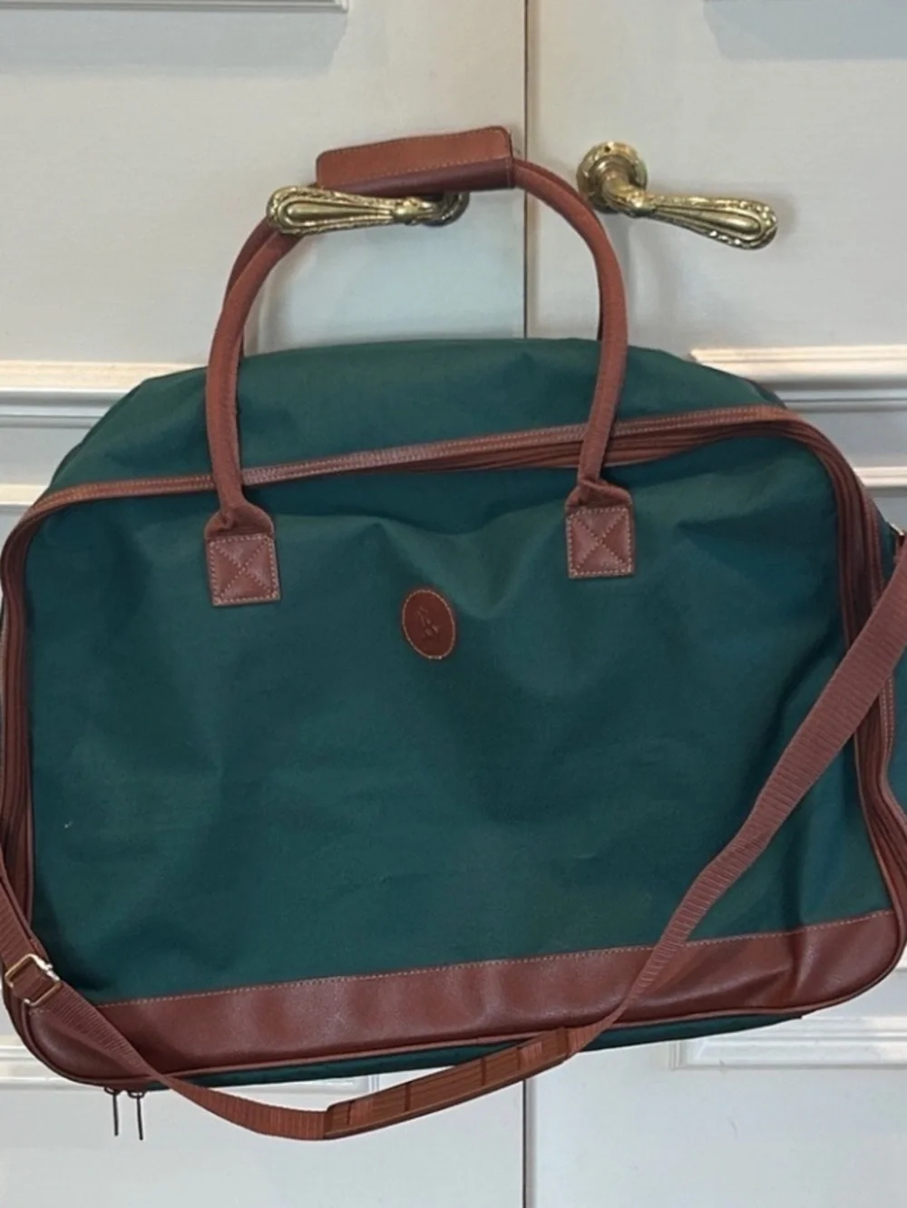 Vintage Polo Ralph Lauren Canvas Weekender Travel Bag Structured Satchel